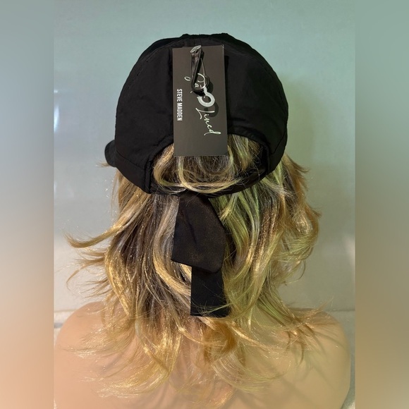 Steve Madden Black Satin Lined Ponytail Cap
Adjustable Tie Back NWT - Picture 4 of 12